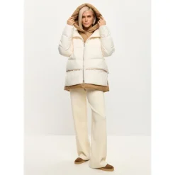 Kapuzen-Pufferjacke - Weiß
