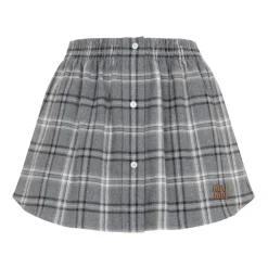 Karierter Flanell-Minirock