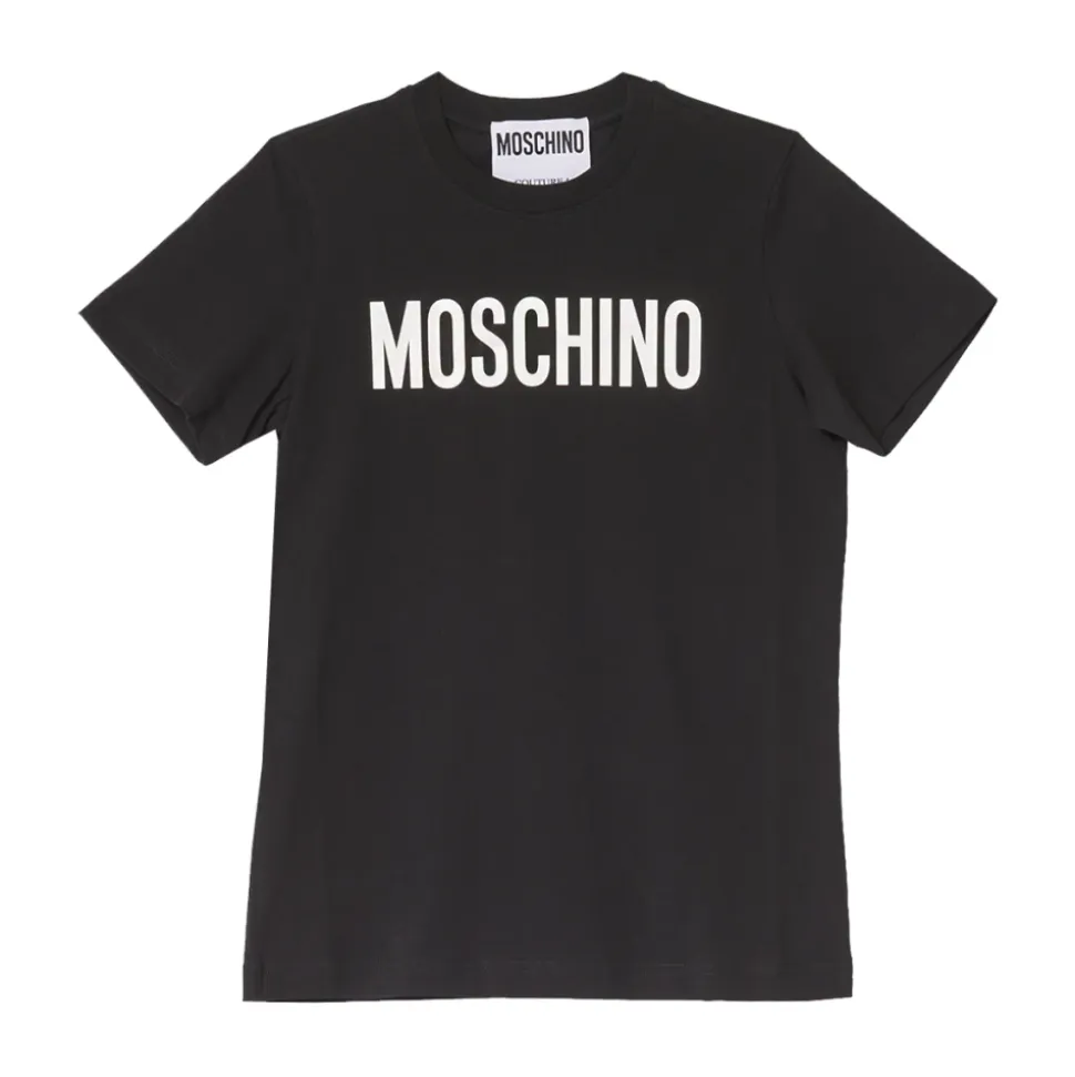 Klassisches Schwarzes Baumwoll-T-Shirt mit Kurzen Ärmeln