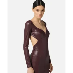 Kleid mit Cut-outs und Schmuckspangen