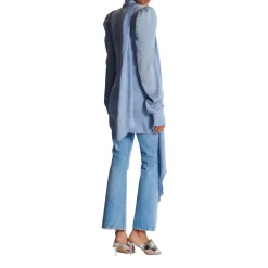 Kleid mit Schlangenmuster aus Seidenjacquard und Bindedetail