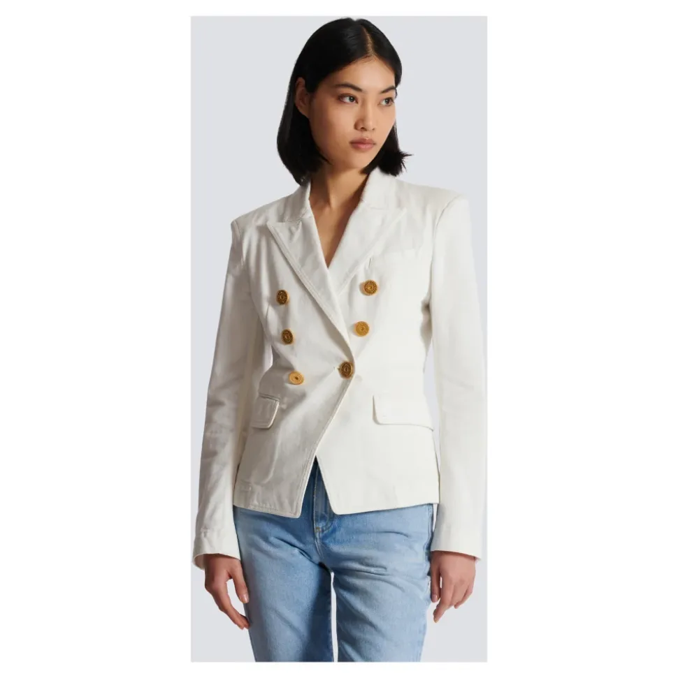 6-Knopf Jeansjacke