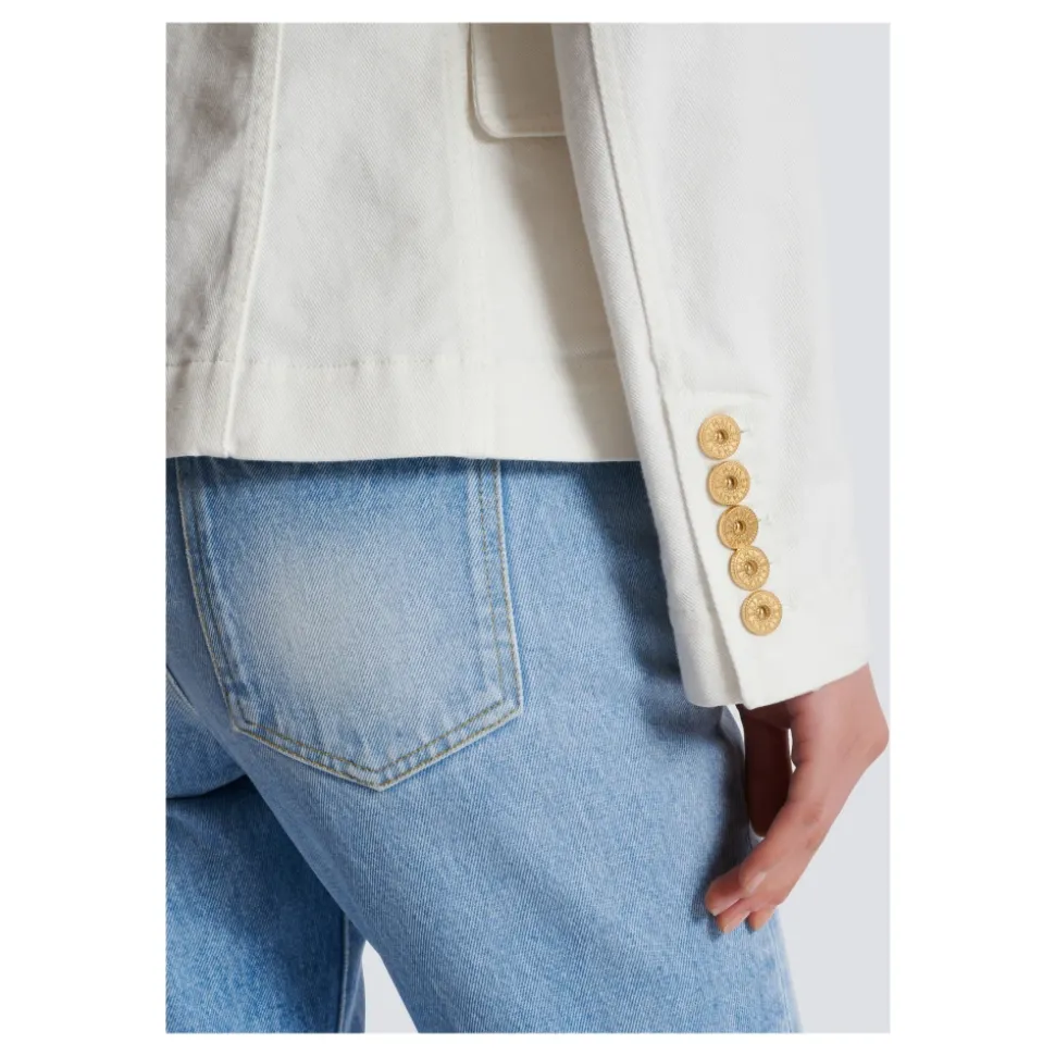 6-Knopf Jeansjacke