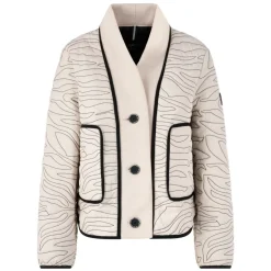 Kurze Steppjacke mit Strick-Detail
