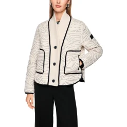Kurze Steppjacke mit Strick-Detail