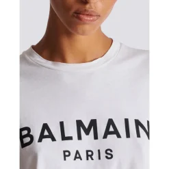 Kurzes T-Shirt aus Öko-Baumwolle mit aufgedrucktem -Logo
