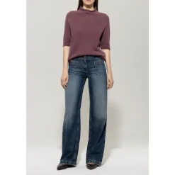 Kurzärmliger Pullover aus Kaschmir-Mischgewebe