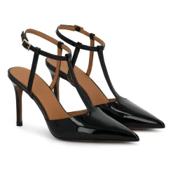 Lack Pumps mit Knöchelriemchen
