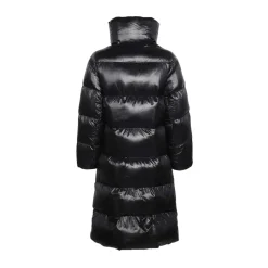Lange Daunenjacke mit Stehkragen