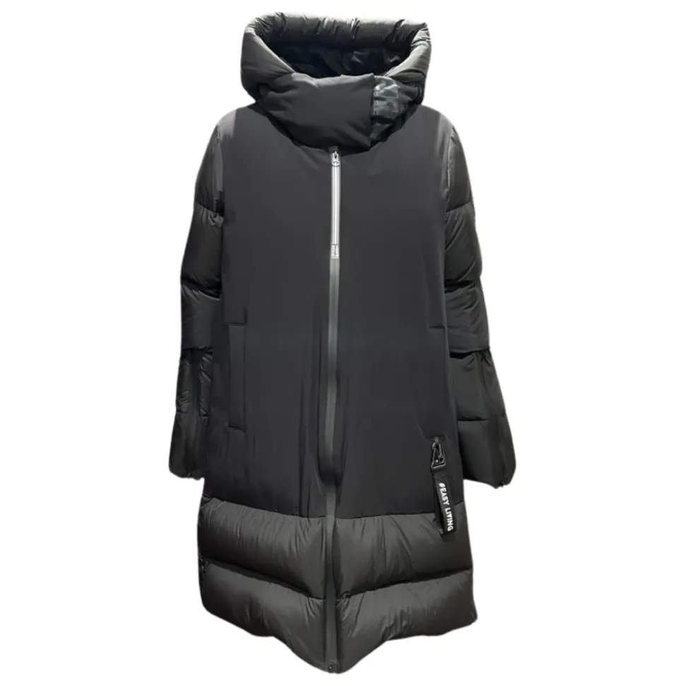 Lange Kapuzen Winterjacke für Damen