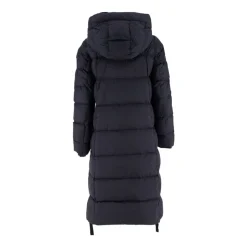 Lange Kapuzen-Daunenjacke Leichtes Nylon