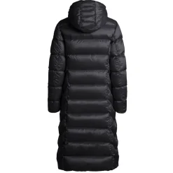Lange Pufferjacke mit Kapuze