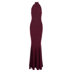 Langes Neckholder-Kleid