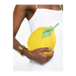 Leaf Woven Clutch Bag