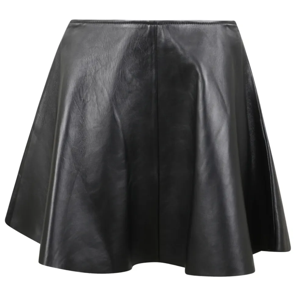 Leder Minirock A-Linie Stil