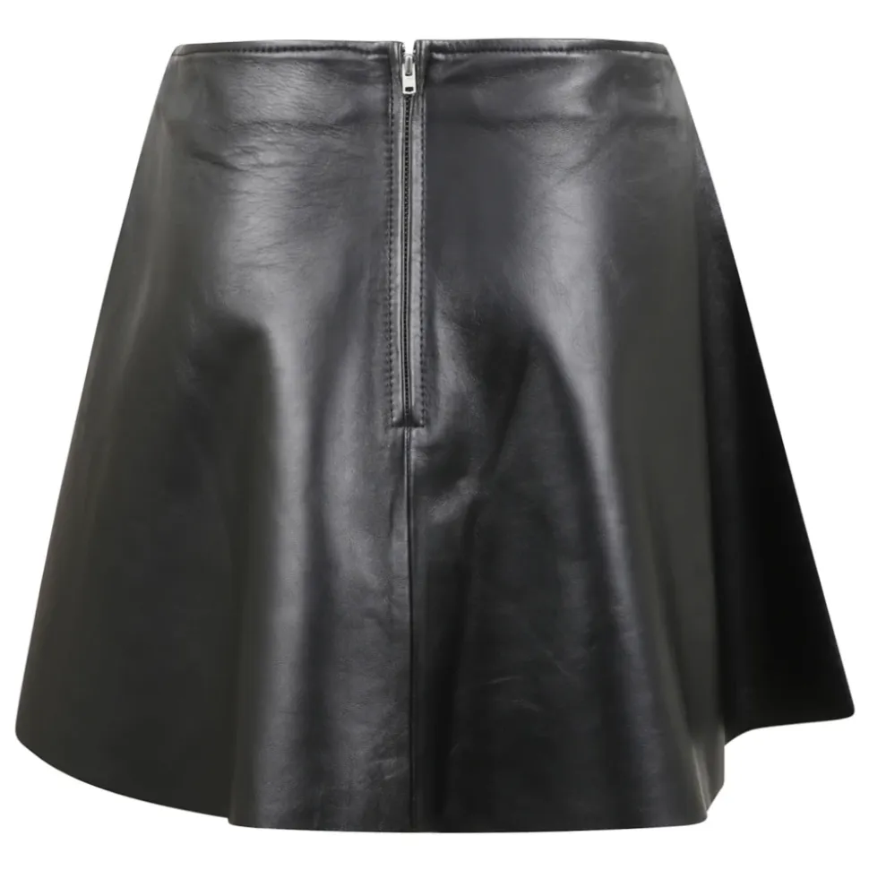 Leder Minirock A-Linie Stil