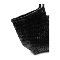 Lederne Tote Tasche mit Geflochtenem Design
