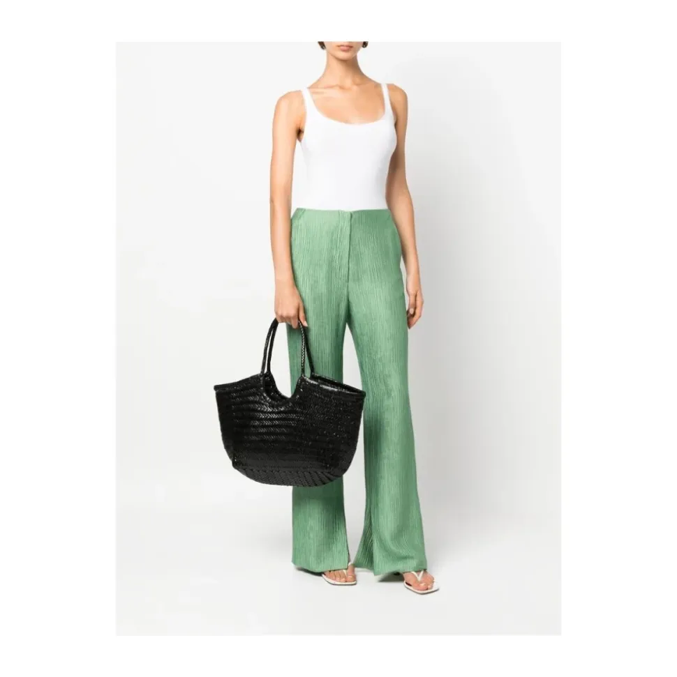 Lederne Tote Tasche mit Geflochtenem Design