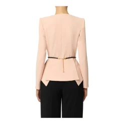 Leichte Crêpe-Jacke mit Gürtel