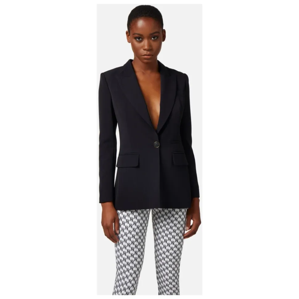 Leichte Crêpe-Jacke mit Revers