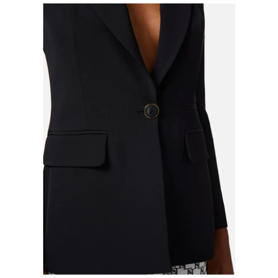 Leichte Crêpe-Jacke mit Revers