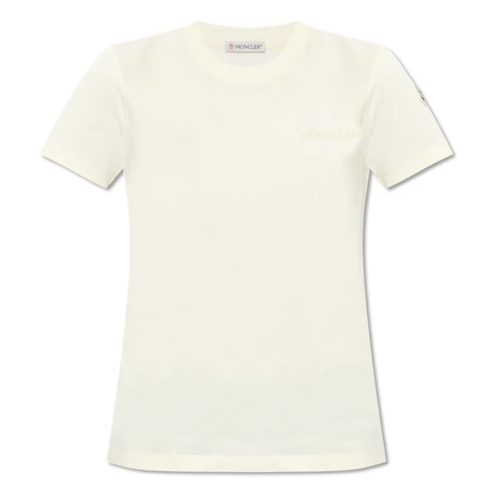 Logo Baumwoll-T-Shirt mit kurzen Ärmeln