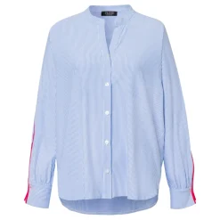 Lässige Bluse mit Kontraststreifen