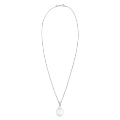 Luxuriöse Süßwasserperlenkette mit Diamant (0,04 ct)
