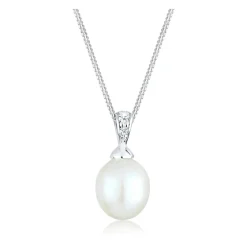 Luxuriöse Süßwasserperlenkette mit Diamant (0,04 ct)