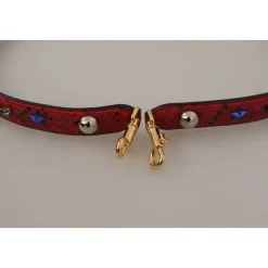 Luxuriöser Roter Python-Leder-Schulterriemen