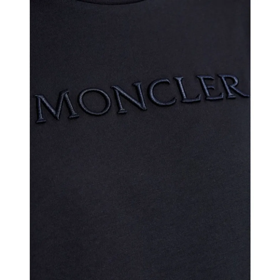Marineblaues T-Shirt mit Logo-Patch