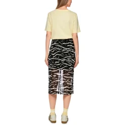 Mesh-Rock mit Animal-Print