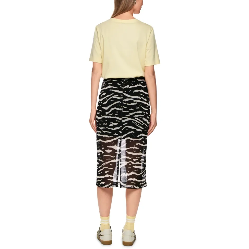 Mesh-Rock mit Animal-Print