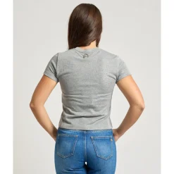 Metallic Lurex T-shirt Graue Polos