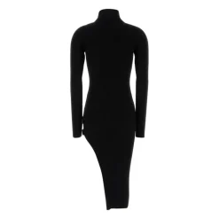 Midi-Strickkleid mit Schnallen