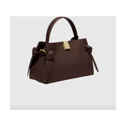 Mini Pebble Grain Leather Espresso Tasche