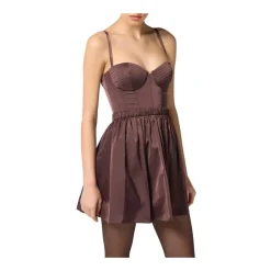 Mini-Kleid aus Voile-Stoff mit überkreuzten Details