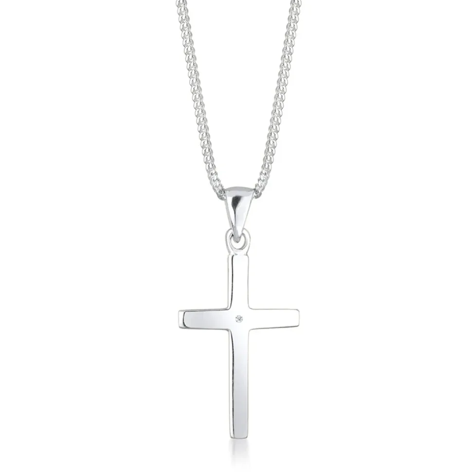 Minimal Cross Necklace
