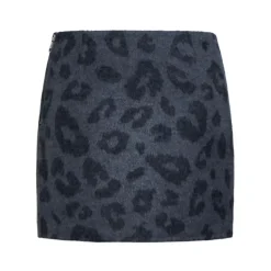 Minirock in Bleistiftform mit tonalem Animal-Print
