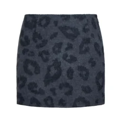 Minirock in Bleistiftform mit tonalem Animal-Print