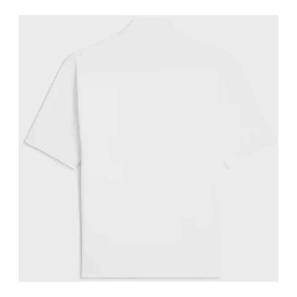 Mock Neck T-Shirt aus Baumwolljersey