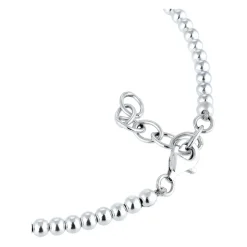 Mondstein Rundperlen Armband 925 Sterling Silber