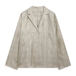 Monogram Silk PJ Top