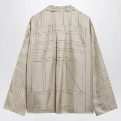 Monogram Silk PJ Top