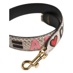 Multicolor Leder Schulterriemen mit Hummerclips