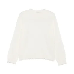 Off-White Pullover mit ausgefransten Saum