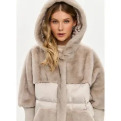 Oversized Faux Fur Jacke - Ivory
