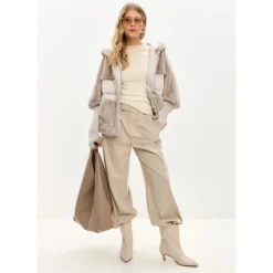 Oversized Faux Fur Jacke - Ivory