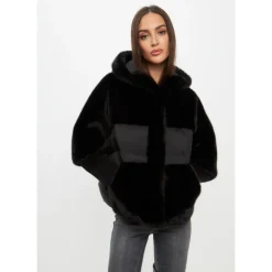 Oversized Jacke aus Kunstpelz