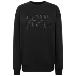 Padded Shoulder Sweatshirt Roundneck Heart